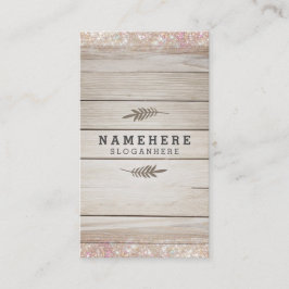 モダンで暗い木製のグリッターの縦の名刺 名刺