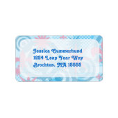 モダンで楽しいインディーズスタイルのアートデザイン ラベル (正面)