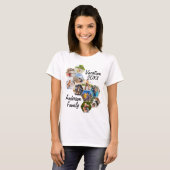モダンで楽しいカスタム9枚コラージュ家族写真 Tシャツ (正面フル)