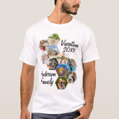 モダンで楽しいカスタム9枚コラージュ家族写真 Tシャツ (正面)