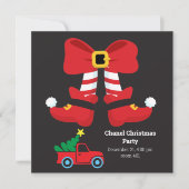 モダンで楽しいクリスマスのお祭り シーズンカード (正面)