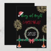 モダンで楽しいクリスマス2023！ワクワクする！ シーズンカード (正面/裏面)