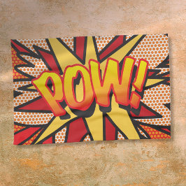 モダンで楽しいコミック・ポップアート POW キッチンタオル