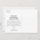 モダンで楽しいパーティーのお知らせ 結婚式のSave the Date 招待状 (裏面)