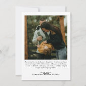 モダンで楽しい家族の2枚の写真のクリスマス シーズンカード (裏面)