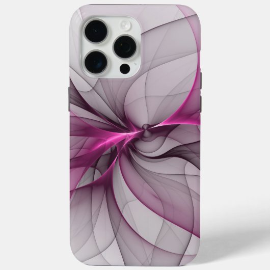 モダンで洗練された抽象的なピンクのフラクタルアート Case-Mate iPhoneケース (裏面)