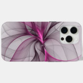 モダンで洗練された抽象的なピンクのフラクタルアート Case-Mate iPhoneケース (裏面 (横))