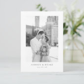 モダンで清潔感のある結婚式の写真の御礼カード サンキューカード (スタンド正面)