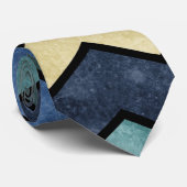 モダンで男らしく青いシェブロン ネクタイ (ロール)