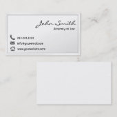 モダンで白いボーダー弁護士の名刺 名刺 (正面/裏面)