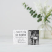モダンで白い大理石媒体の写真撮影 名刺 (スタンド正面)