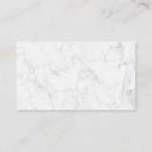 モダンで白い大理石媒体の写真撮影 名刺 (裏面)