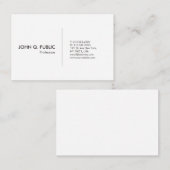 モダンで白い専門のシンプルなエレガント 名刺 (正面/裏面)
