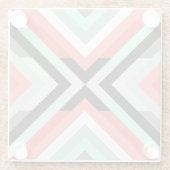 モダンで真新しい珊瑚の装飾的なデザイン ガラスコースター (裏面)