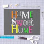 モダンで粋でカラフルな家の甘い家 薄葉紙 (クラフト)