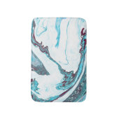 モダンで粋で白くおよび青の大理石のバス・マット バスマット (正面縦)