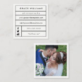 モダンで粋な写真撮影の名刺 スクエア名刺 (正面/裏面)