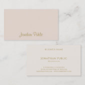 モダンで粋な手の原稿の文字のエレガントなシンプル 名刺 (正面/裏面)