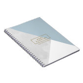 モダンで粋な最小主義の幾何学的な螺線形の写真 ノートブック (右側)