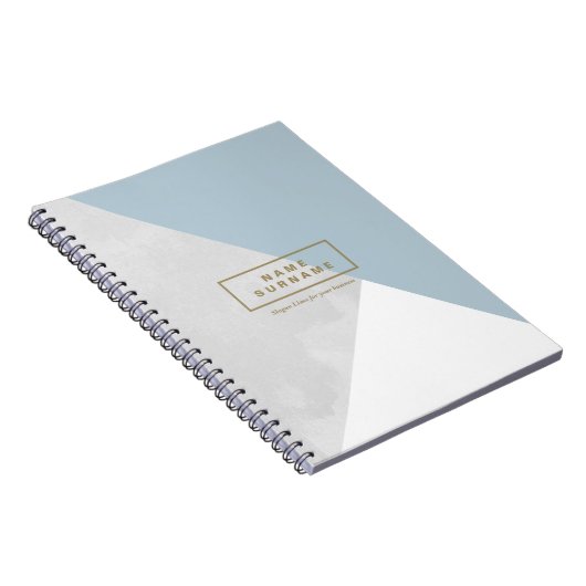 モダンで粋な最小主義の幾何学的な螺線形の写真 ノートブック (右側)