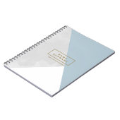 モダンで粋な最小主義の幾何学的な螺線形の写真 ノートブック (左側)