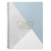 モダンで粋な最小主義の幾何学的な螺線形の写真 ノートブック (正面)