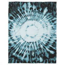 モダンで粋な絞り染めのティール（緑がかった色）の黒の青