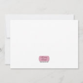 モダンで粋な警官のストライプの誕生の発表 案内状 (裏面)