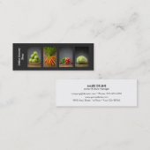 モダンで粋な食料雑貨の名刺 スキニー名刺 (正面/裏面)