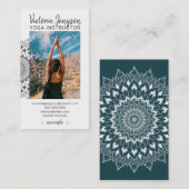 モダンで精神的な曼荼羅の写真のヨガ 名刺 (正面/裏面)