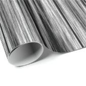 モダンで素朴で黒い灰色の木製の穀物パターン ラッピングペーパー (ロールコーナー)