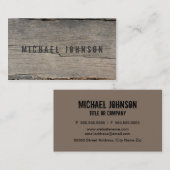 モダンで素朴な木製のユニーク 名刺 (正面/裏面)