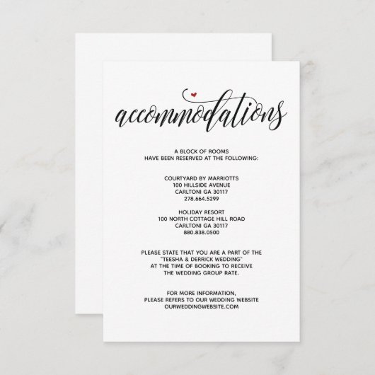 モダンで素朴な結婚式の調節カード エンクロージャーカード (正面/裏面)