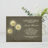 モダンで素朴な誕生日のタンポポの招待状 招待状 (スタンド正面)