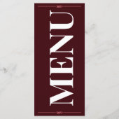 モダンで編集可能な結婚式メニュー メニュー (裏面)