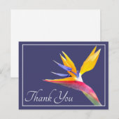 モダンで美しい極楽鳥の花の感謝カード ポストカード (正面/裏面)