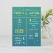 モダンで航海のなボート|の灯台リハーサルの夕食 招待状 (スタンド正面)