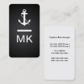モダンで航海のなモノグラム 名刺 (正面/裏面)