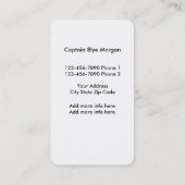 モダンで航海のなモノグラム 名刺 (裏面)