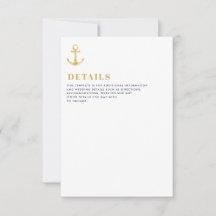 モダンで航海のな結婚式の明細カード