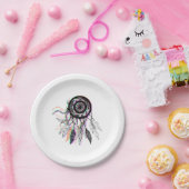 モダンで芸術的なネイティブアメリカンDreamcatcher ペーパープレート (パーティー)