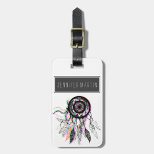 モダンで芸術的なネイティブアメリカンDreamcatcher ラゲッジタグ