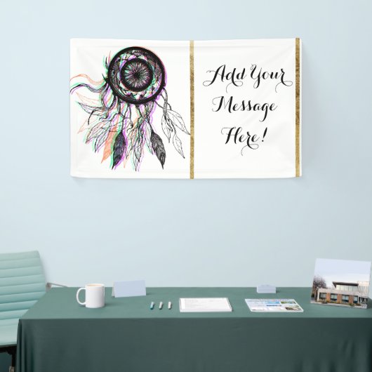 モダンで芸術的なネイティブアメリカンDreamcatcher 横断幕 (トレードショー)