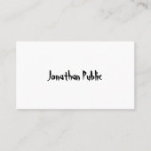 モダンで芸術的な原稿のデザインのプロフェッショナルのシンプル 名刺 (正面)