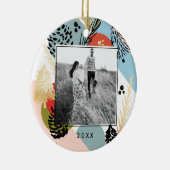 モダンで芸術的な|ミニマルなマツ円錐形の写真 セラミックオーナメント (右)