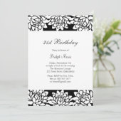 モダンで華やかな21歳の誕生日パーティー招待状 招待状 (スタンド正面)