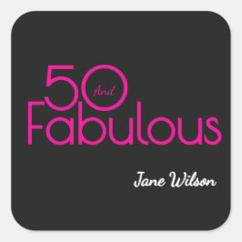 モダンで華やかな50歳の誕生日パーティー スクエアシール