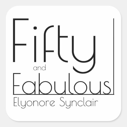 モダンで華やかな50歳の誕生日パーティー スクエアシール (正面)