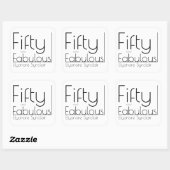 モダンで華やかな50歳の誕生日パーティー スクエアシール (シート)