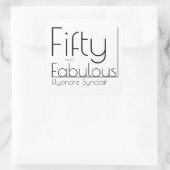 モダンで華やかな50歳の誕生日パーティー スクエアシール (バッグ)